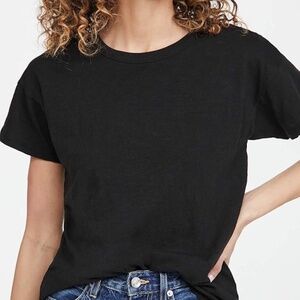 NWT Madewell Black Softfade Cotton T-Shirt Top XS